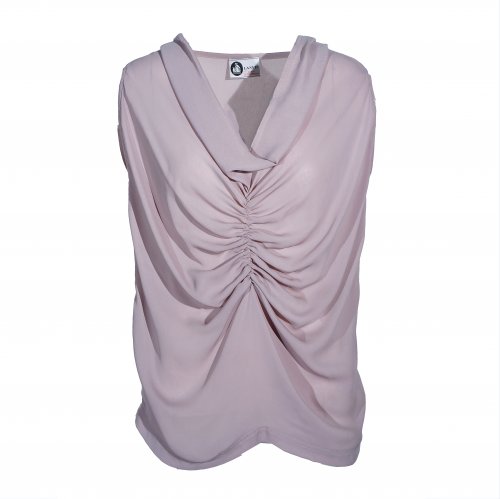 LANVIN BEIZE SLEEVELESS TOP WITH A FOLD IN THE FROND SIDE FR 36