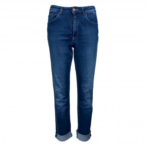 ACNE BLUE DENIM TROUSERS WITH CUFFS SIZE:31