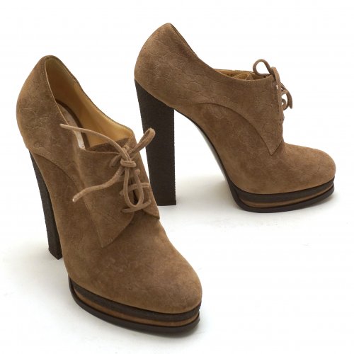 CASADEI BEIGE SUEDE ANKLE BOOTS SIZE:37,5