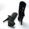 BLACK SUEDE BOOTIES WITH TASSEL YSL (SIZE 39)