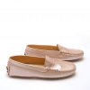 TOD'S LIGHT-METALLISE-PINK MOCCASIN SHOES (SIZE 37)