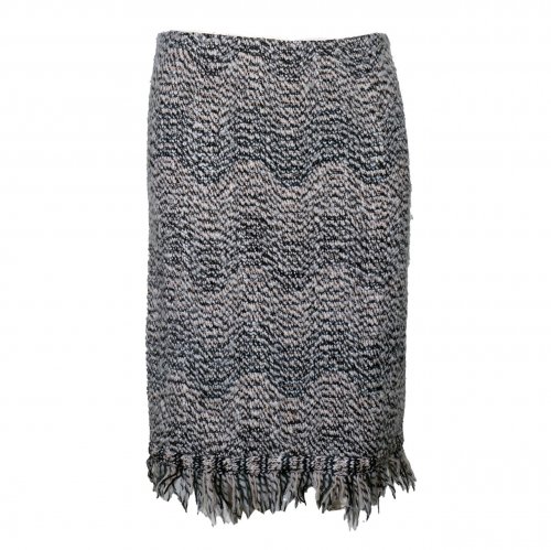 MISSONI TWEED SKIRT WITH FRINGES SIZE:IT42