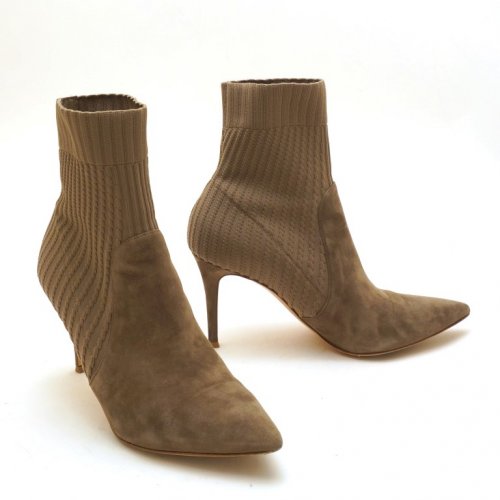 GIANVITO ROSSI BEIGE ANKLE BOOTS SIZE:38,5