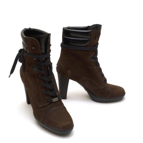 TOD'S BROWN BOOTIES SIZE:40
